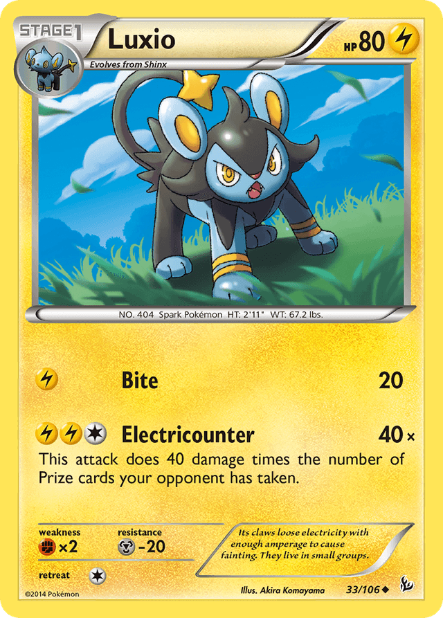 Carta Luxio 33/106 do set Flashfire — Pokémon TCG | Bynx