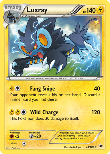 Carta Luxray 34/106 do set Flashfire — Pokémon TCG | Bynx