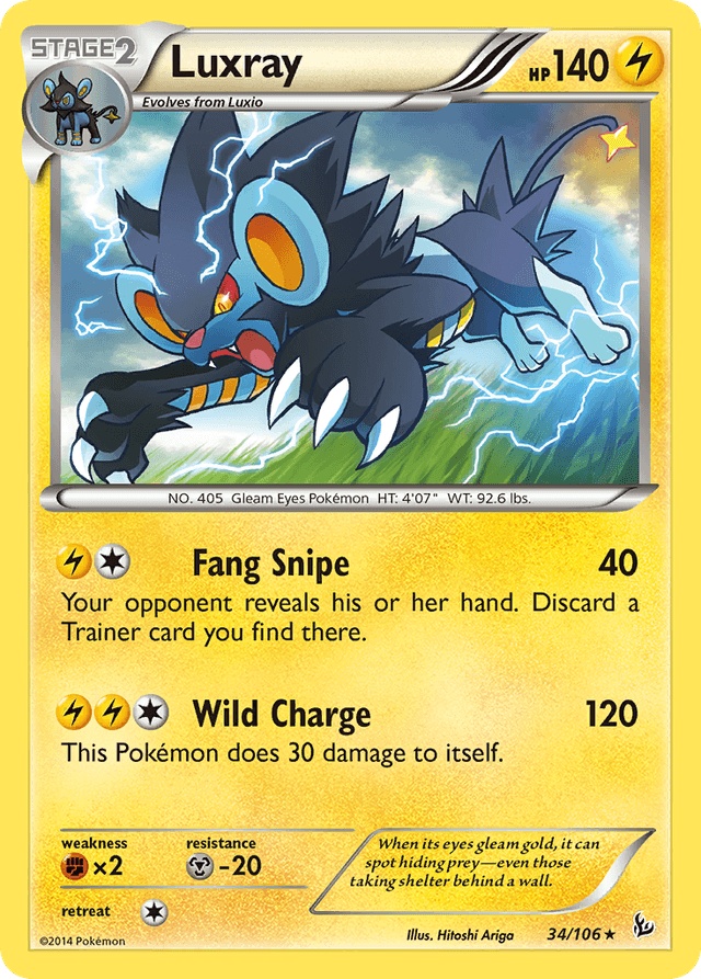 Carta Luxray 34/106 do set Flashfire — Pokémon TCG | Bynx