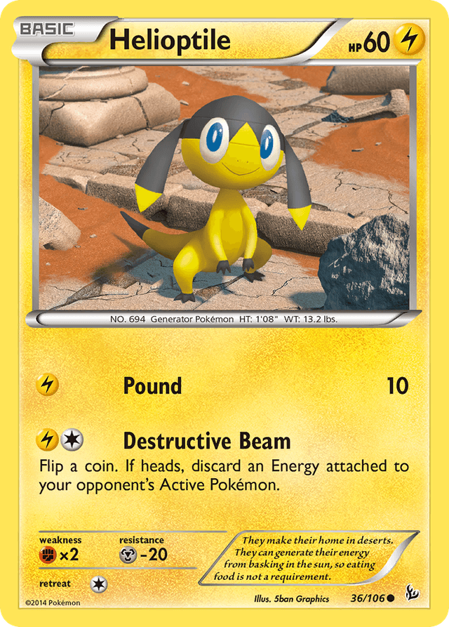 Carta Helioptile 36/106 do set Flashfire — Pokémon TCG | Bynx
