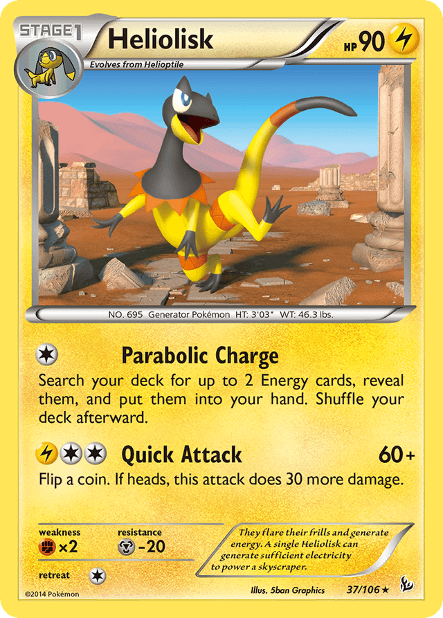 Carta Heliolisk 37/106 do set Flashfire — Pokémon TCG | Bynx