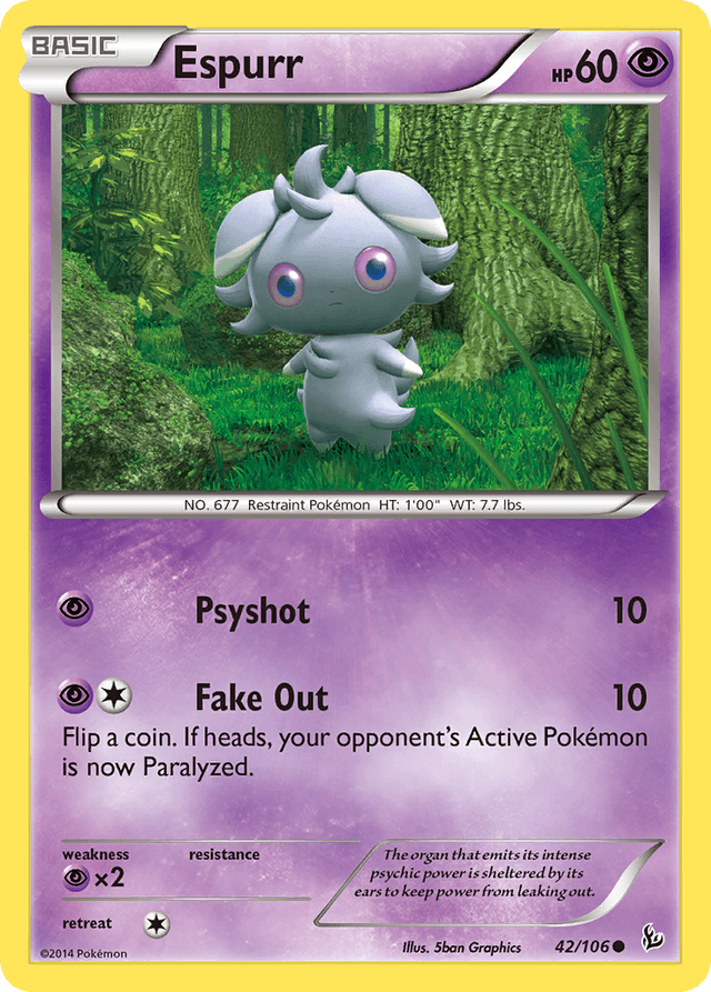 Carta Espurr 42/106 do set Flashfire — Pokémon TCG | Bynx