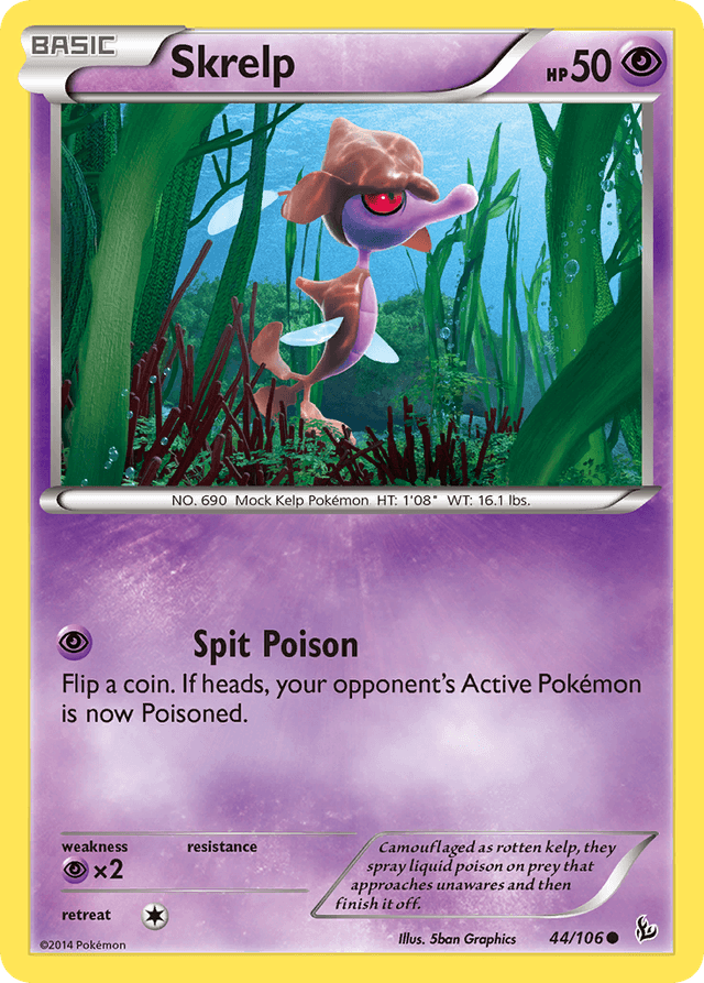 Carta Skrelp 44/106 do set Flashfire — Pokémon TCG | Bynx