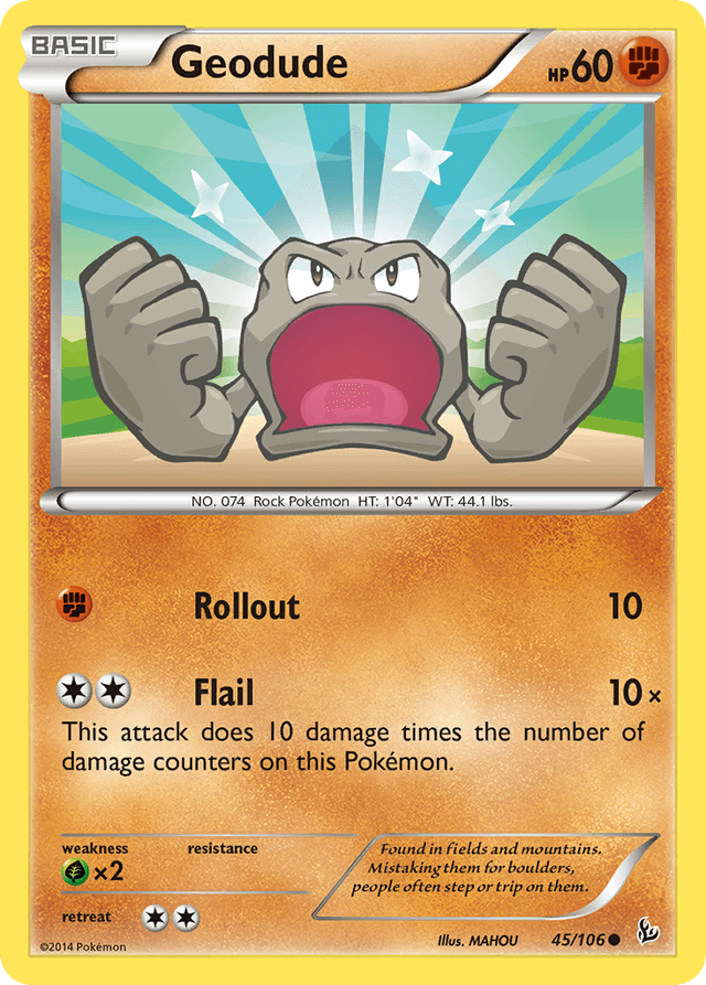 Carta Geodude 45/106 do set Flashfire — Pokémon TCG | Bynx