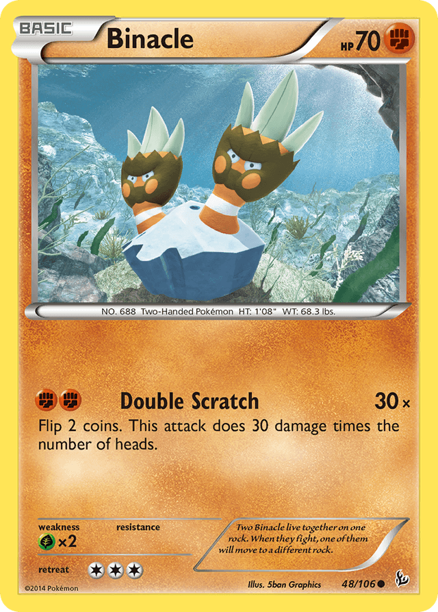 Carta Binacle 48/106 do set Flashfire — Pokémon TCG | Bynx