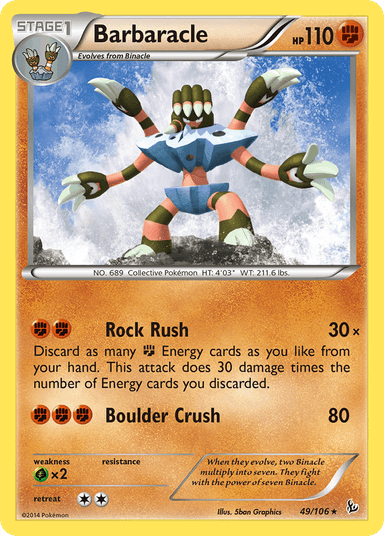 Carta Barbaracle 49/106 do set Flashfire — Pokémon TCG | Bynx