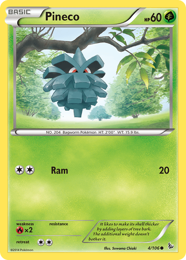 Carta Pineco 4/106 do set Flashfire — Pokémon TCG | Bynx