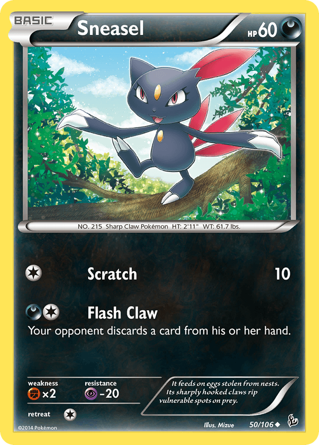 Carta Sneasel 50/106 do set Flashfire — Pokémon TCG | Bynx