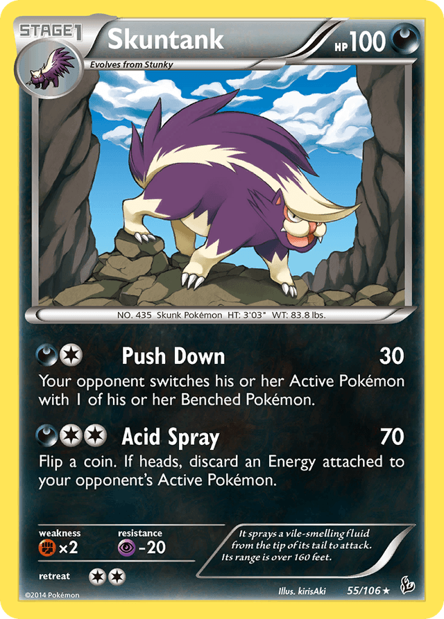Carta Skuntank 55/106 do set Flashfire — Pokémon TCG | Bynx