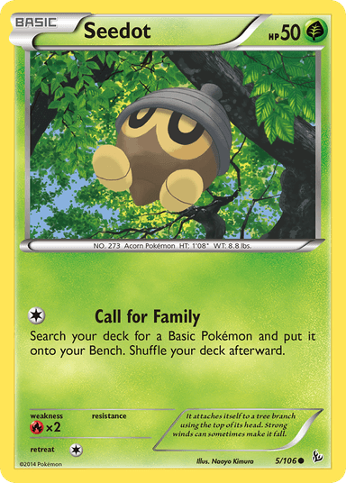 Carta Seedot 5/106 do set Flashfire — Pokémon TCG | Bynx