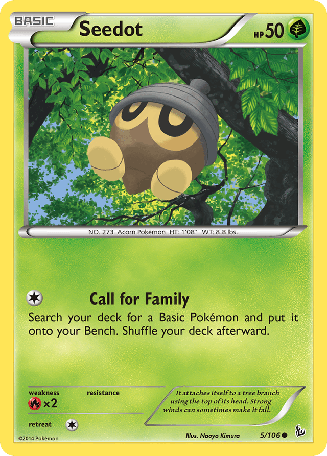 Carta Seedot 5/106 do set Flashfire — Pokémon TCG | Bynx