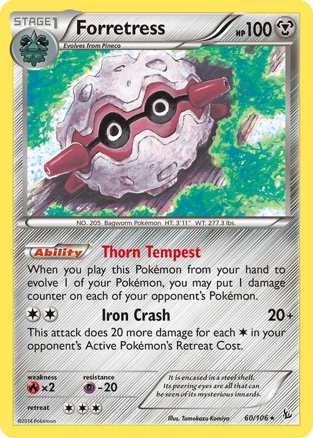 Carta Forretress 60/106 do set Flashfire — Pokémon TCG | Bynx