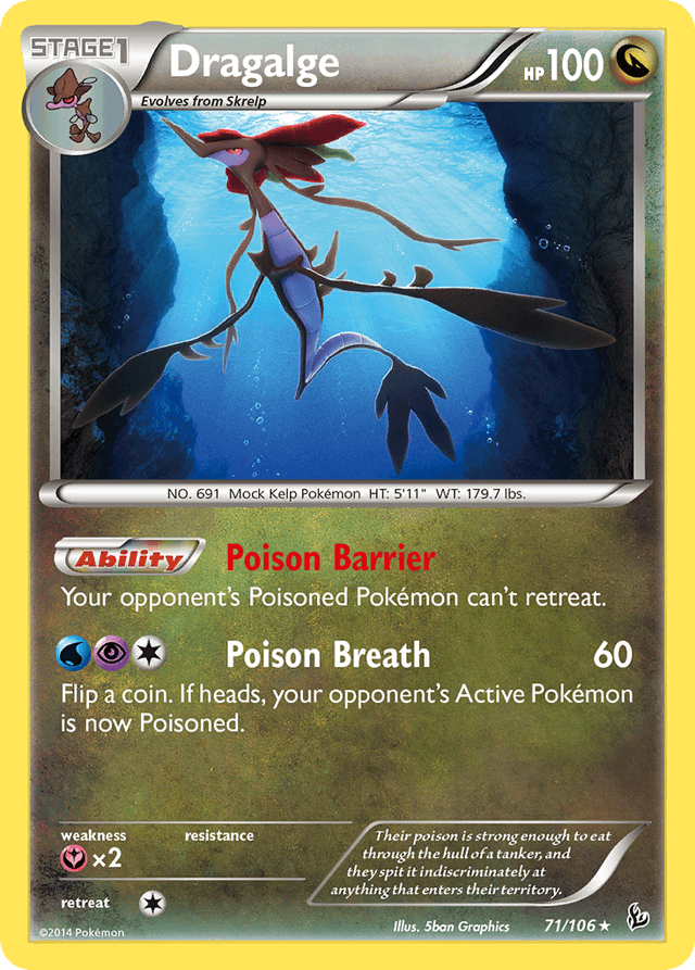 Carta Dragalge 71/106 do set Flashfire — Pokémon TCG | Bynx
