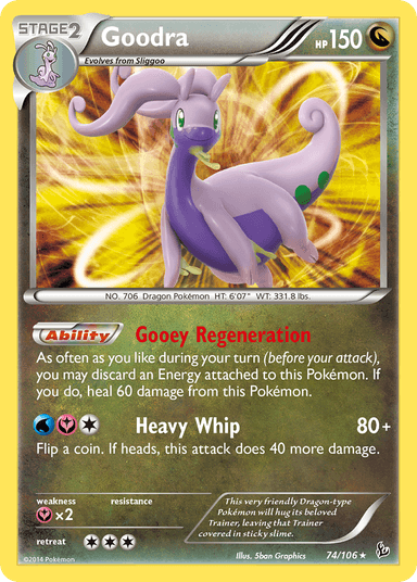 Carta Goodra 74/106 do set Flashfire — Pokémon TCG | Bynx