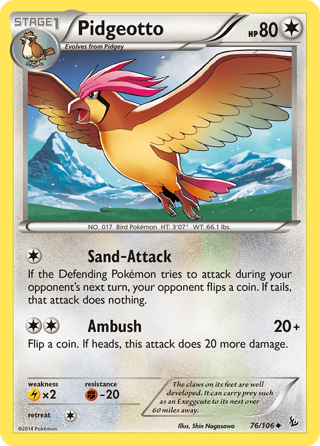Carta Pidgeotto 76/106 do set Flashfire — Pokémon TCG | Bynx