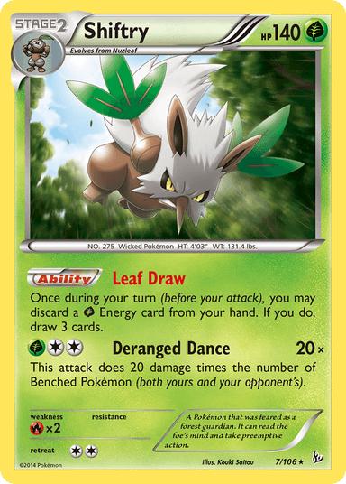Carta Shiftry 7/106 do set Flashfire — Pokémon TCG | Bynx