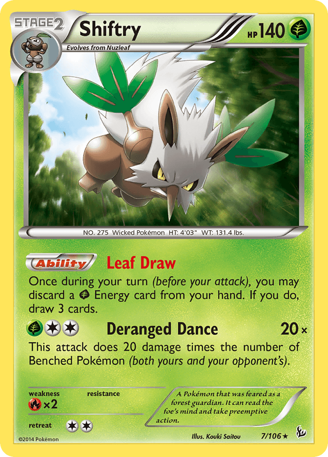 Carta Shiftry 7/106 do set Flashfire — Pokémon TCG | Bynx