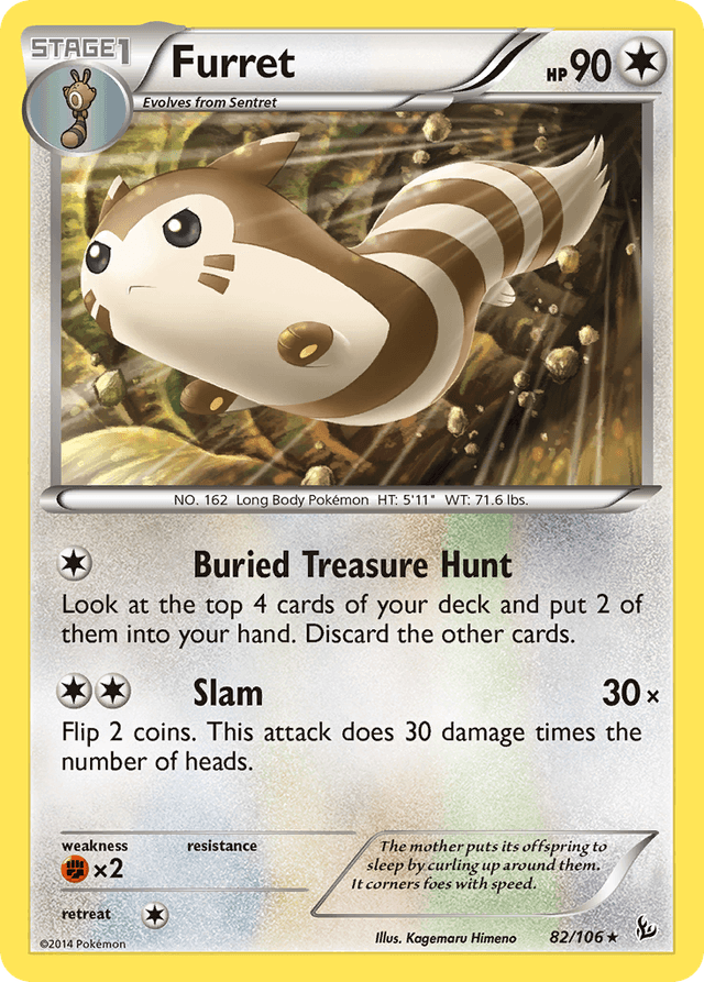 Carta Furret 82/106 do set Flashfire — Pokémon TCG | Bynx