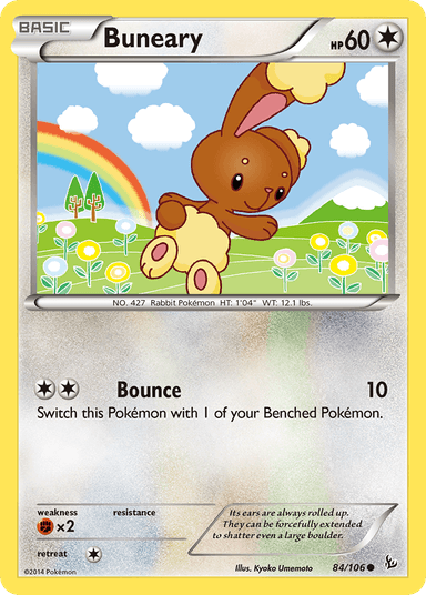 Carta Buneary 84/106 do set Flashfire — Pokémon TCG | Bynx