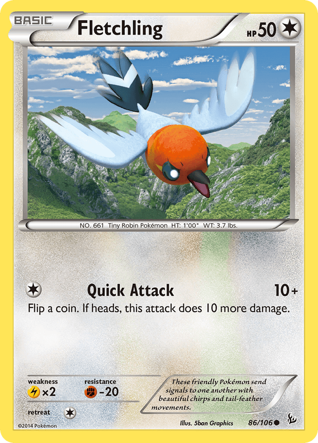 Carta Fletchling 86/106 do set Flashfire — Pokémon TCG | Bynx