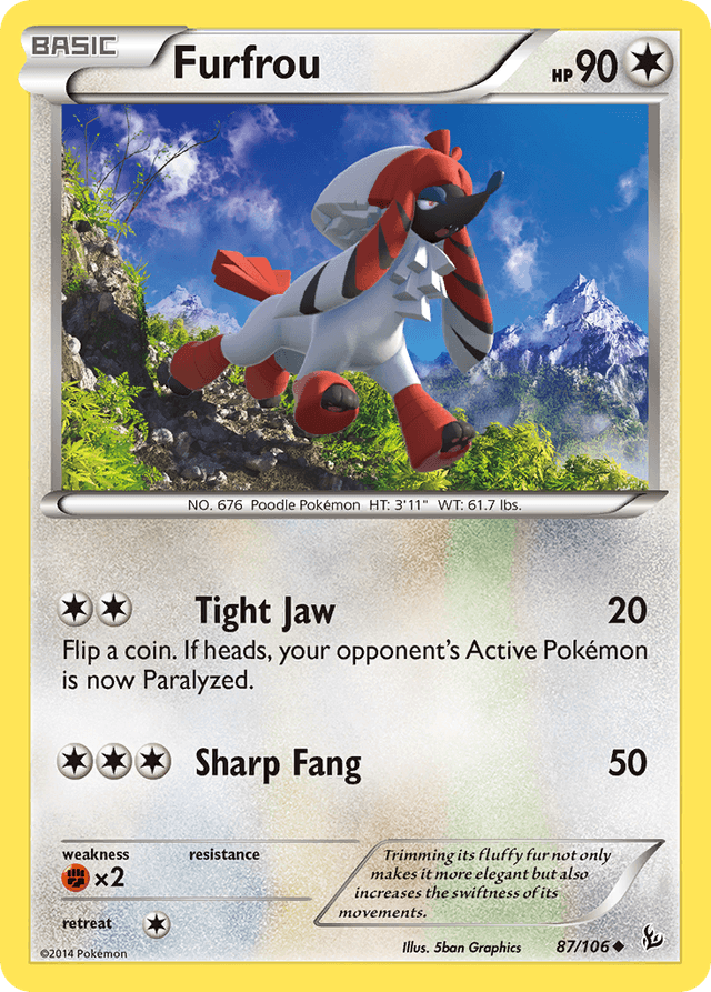 Carta Furfrou 87/106 do set Flashfire — Pokémon TCG | Bynx