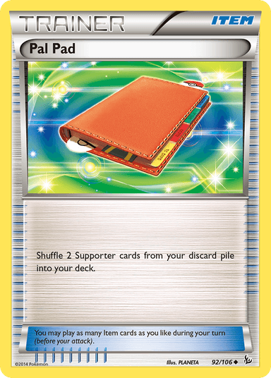 Carta Pal Pad 92/106 do set Flashfire — Pokémon TCG | Bynx