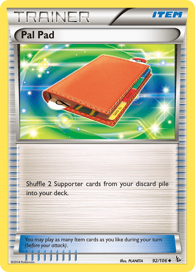 Carta Pal Pad 92/106 do set Flashfire — Pokémon TCG | Bynx