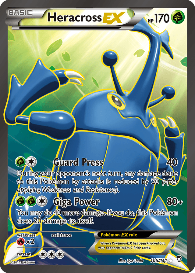 Carta Heracross-EX 105/111 do set Furious Fists — Pokémon TCG | Bynx