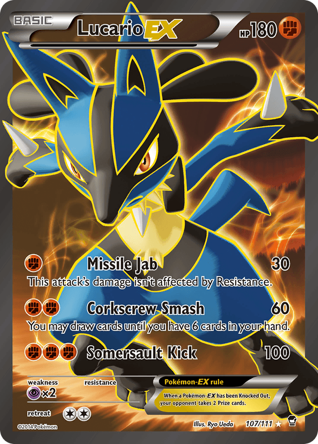Carta Lucario-EX 107/111 do set Furious Fists — Pokémon TCG | Bynx