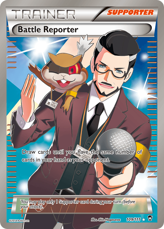 Carta Battle Reporter 109/111 do set Furious Fists — Pokémon TCG | Bynx