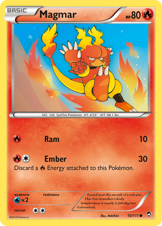 Carta Magmar 10/111 do set Furious Fists — Pokémon TCG | Bynx