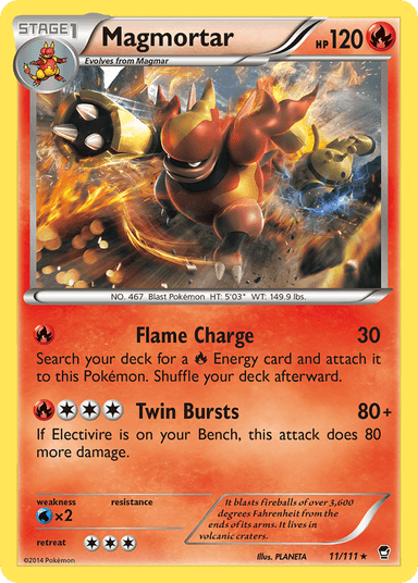 Carta Magmortar 11/111 do set Furious Fists — Pokémon TCG | Bynx