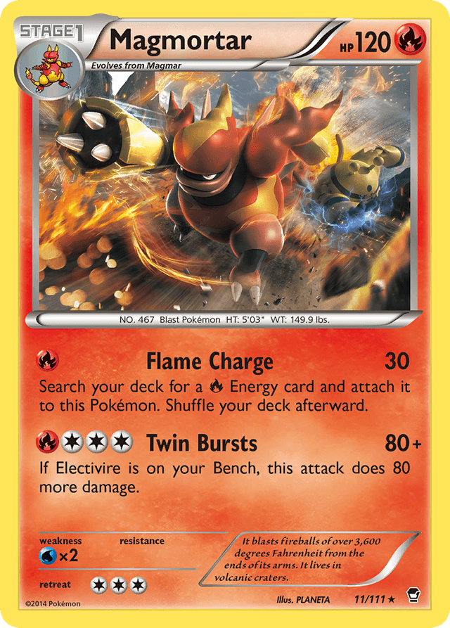 Carta Magmortar 11/111 do set Furious Fists — Pokémon TCG | Bynx