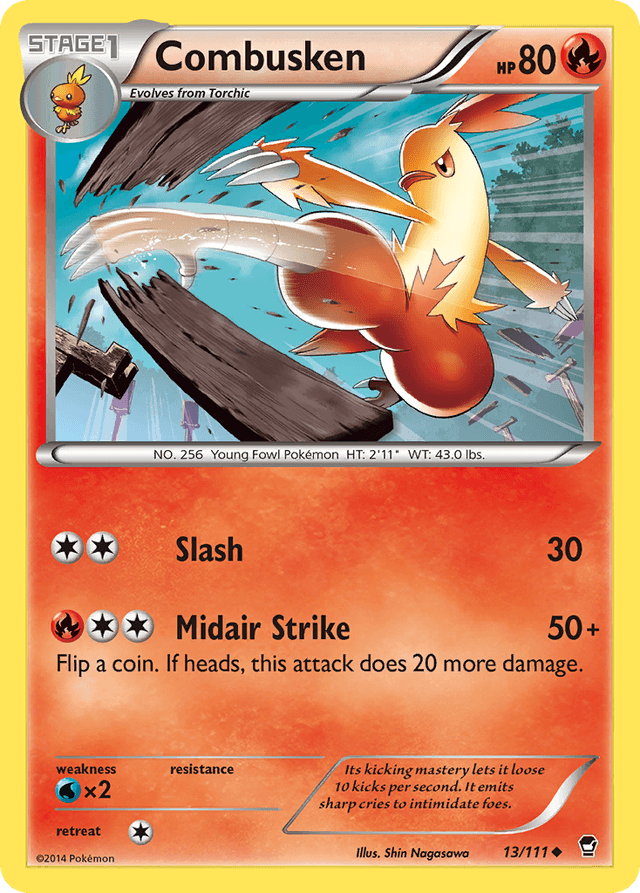 Carta Combusken 13/111 do set Furious Fists — Pokémon TCG | Bynx