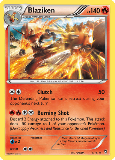 Carta Blaziken 14/111 do set Furious Fists — Pokémon TCG | Bynx
