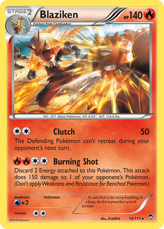 Carta Blaziken 14/111 do set Furious Fists — Pokémon TCG | Bynx