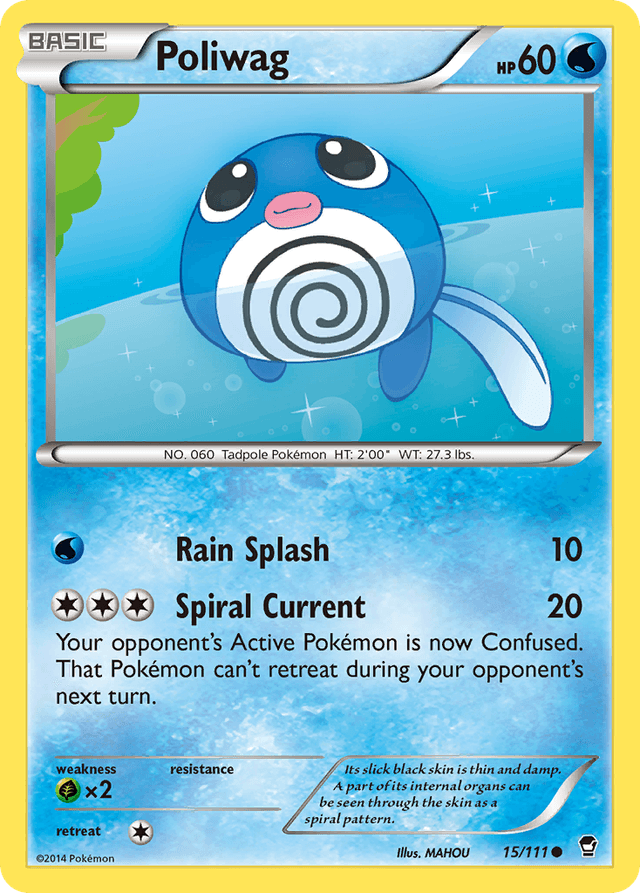 Carta Poliwag 15/111 do set Furious Fists — Pokémon TCG | Bynx