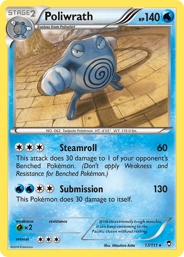 Carta Poliwrath 17/111 do set Furious Fists — Pokémon TCG | Bynx