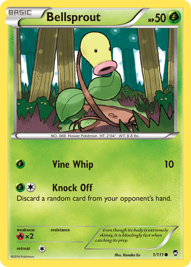 Carta Bellsprout 1/111 do set Furious Fists — Pokémon TCG | Bynx