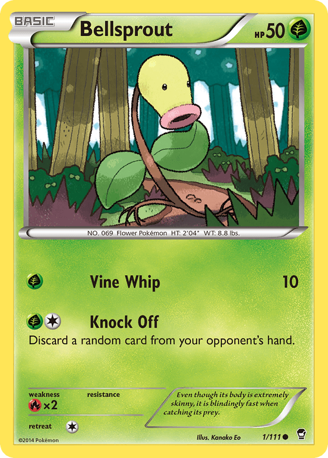 Carta Bellsprout 1/111 do set Furious Fists — Pokémon TCG | Bynx