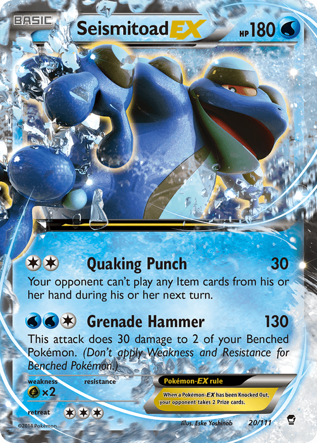 Carta Seismitoad-EX 20/111 do set Furious Fists — Pokémon TCG | Bynx