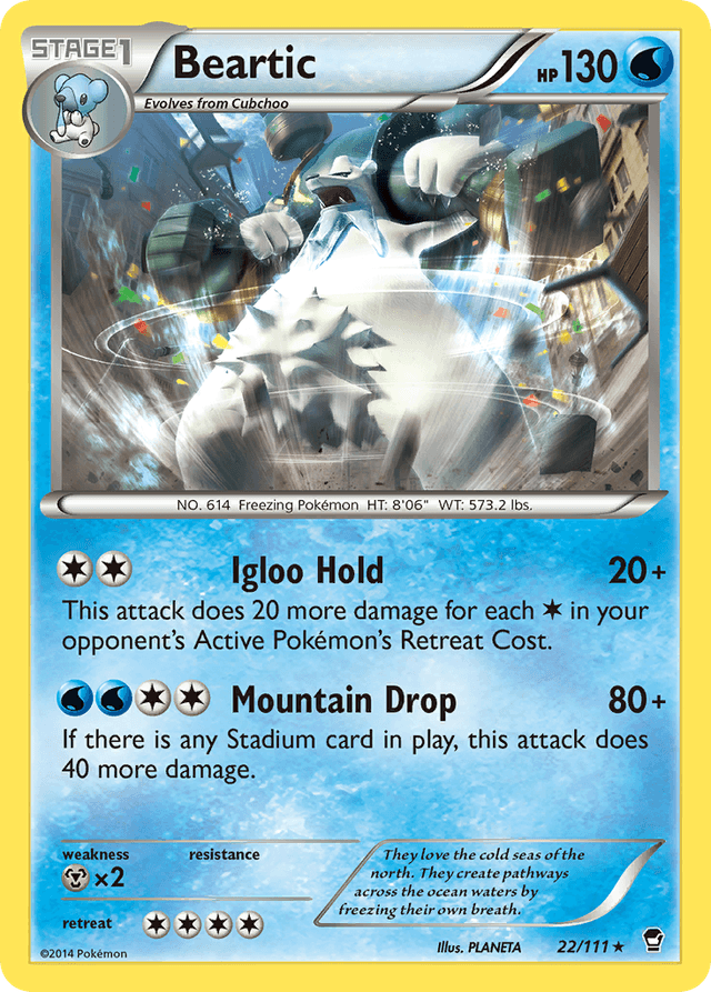 Carta Beartic 22/111 do set Furious Fists — Pokémon TCG | Bynx