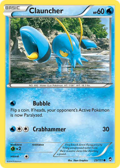 Carta Clauncher 23/111 do set Furious Fists — Pokémon TCG | Bynx
