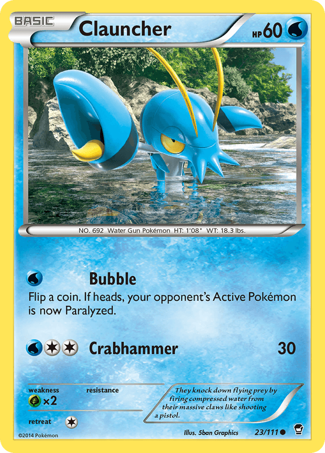 Carta Clauncher 23/111 do set Furious Fists — Pokémon TCG | Bynx