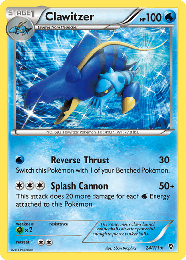 Carta Clawitzer 24/111 do set Furious Fists — Pokémon TCG | Bynx