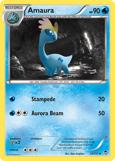Carta Amaura 25/111 do set Furious Fists — Pokémon TCG | Bynx