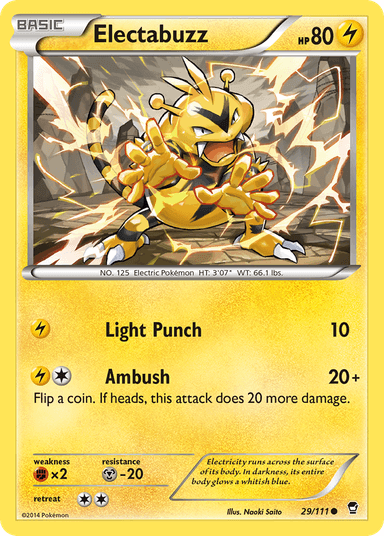 Carta Electabuzz 29/111 do set Furious Fists — Pokémon TCG | Bynx
