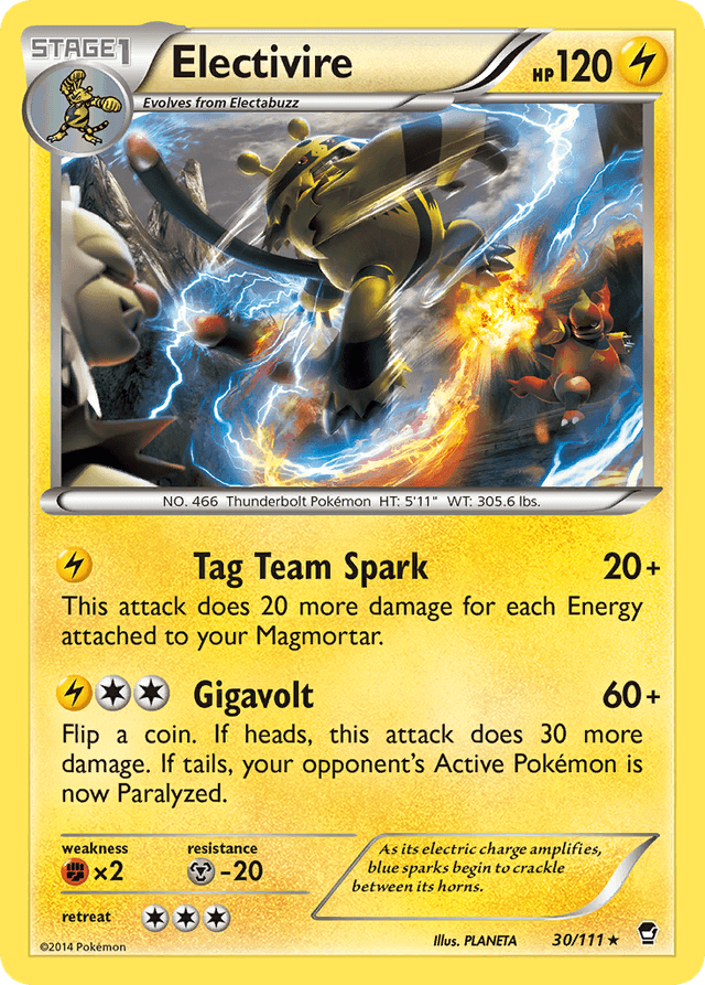 Carta Electivire 30/111 do set Furious Fists — Pokémon TCG | Bynx