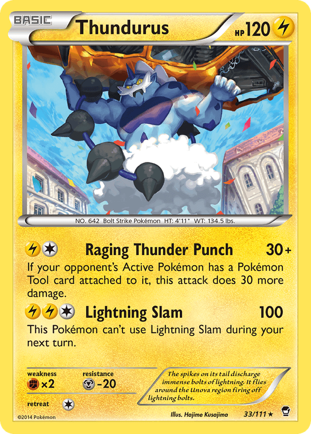 Carta Thundurus 33/111 do set Furious Fists — Pokémon TCG | Bynx