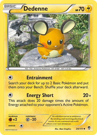 Carta Dedenne 34/111 do set Furious Fists — Pokémon TCG | Bynx